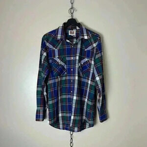 Vintage  Ely Cattleman Western Pearl Snap Button-up Shirt